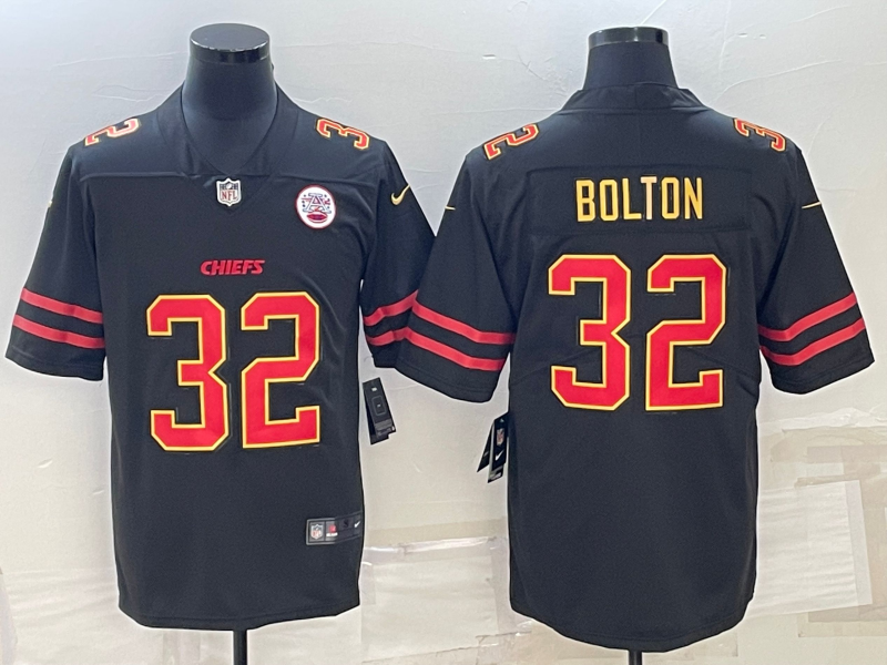 Men's Kansas City Chiefs Nick Bolton #32 Black Jersey